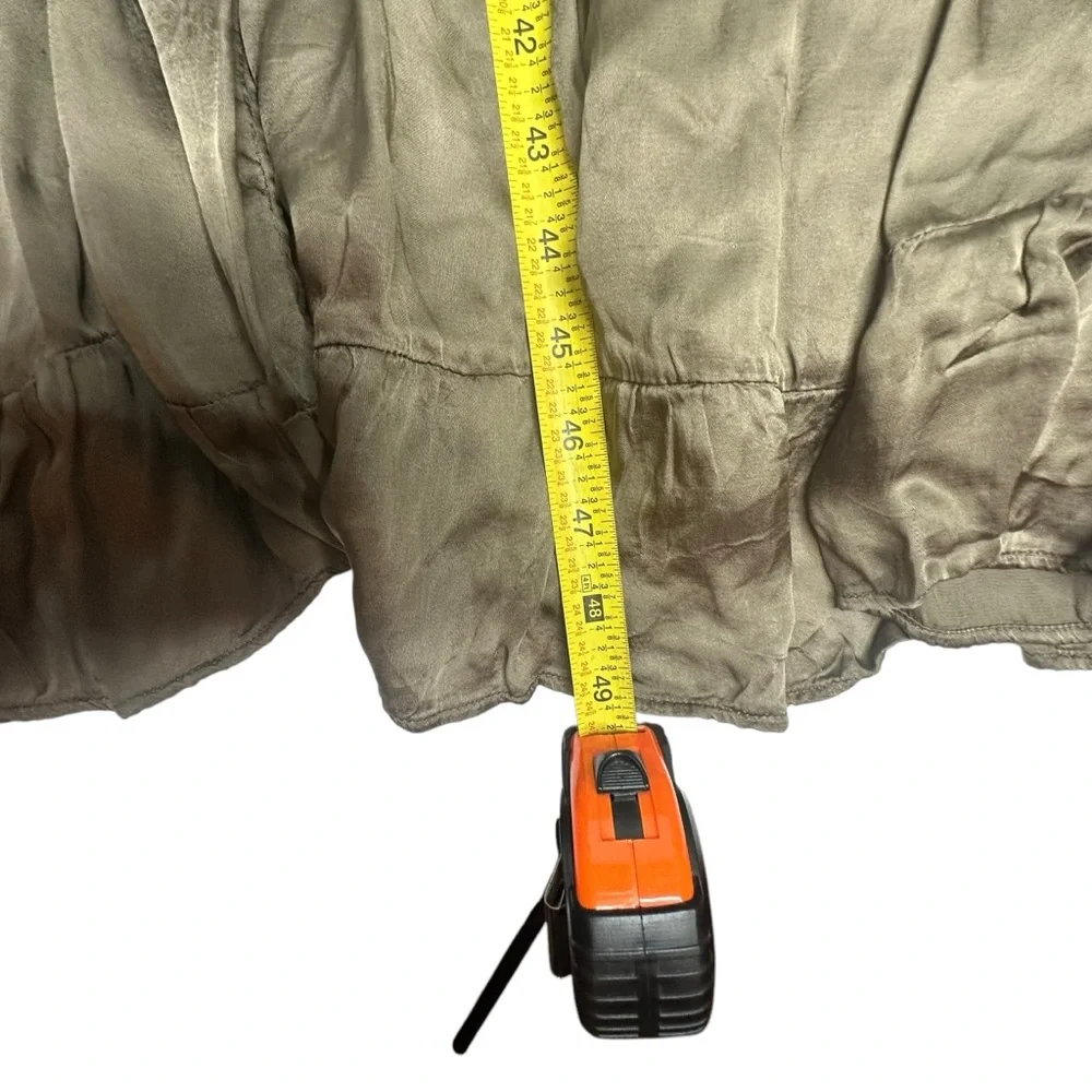 Like New Free People Isadora Studded Silky Maxi Dress olive green - Picture 11 of 15